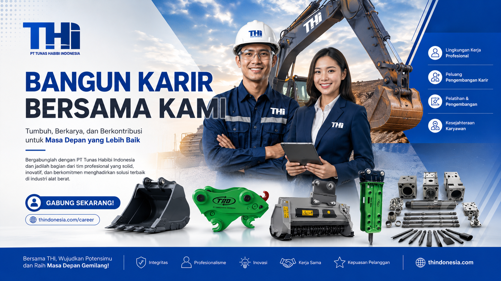Jasa service dan instalasi attachment alat berat untuk konstruksi